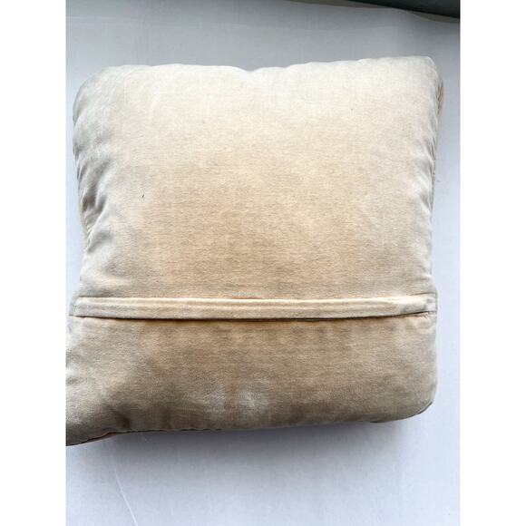 Vintage Needlepoint Scottish Terrier Dog Velvet Tan 10" x 10" Zipper - Picture 2 of 9